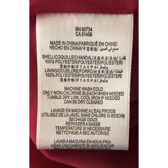 NWT BCBGeneration Satin One Shoulder Red Berry Cocktail Party Dress 8 - Picture 7 of 7